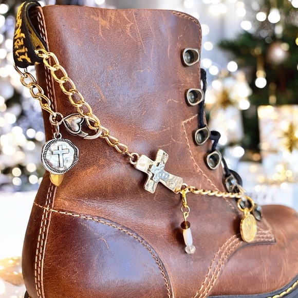 Boot jewelry, boot bracelet, boot accessory, boot chain, boot chain, faith charm - Picture 13 of 17